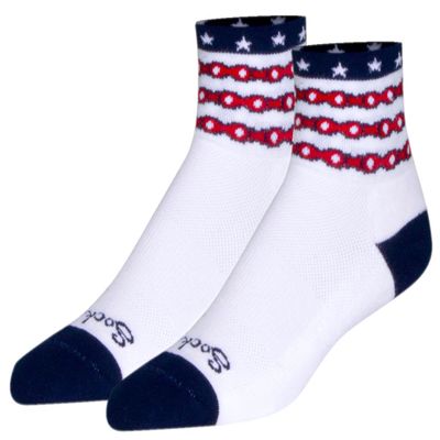 SockGuy Unisex The Brave 3in Ankle Athletic Cycling/Running Socks (US, Alpha, Large, X-Large, Regular, Regular, The Brave)