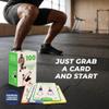 PhysioSpace 100 Bodyweight Exercise Cards Illustrated Home Workout Flash Card Deck Designed by a Physical Therapist for Strength Training with No Equipment for Men and Women view 3