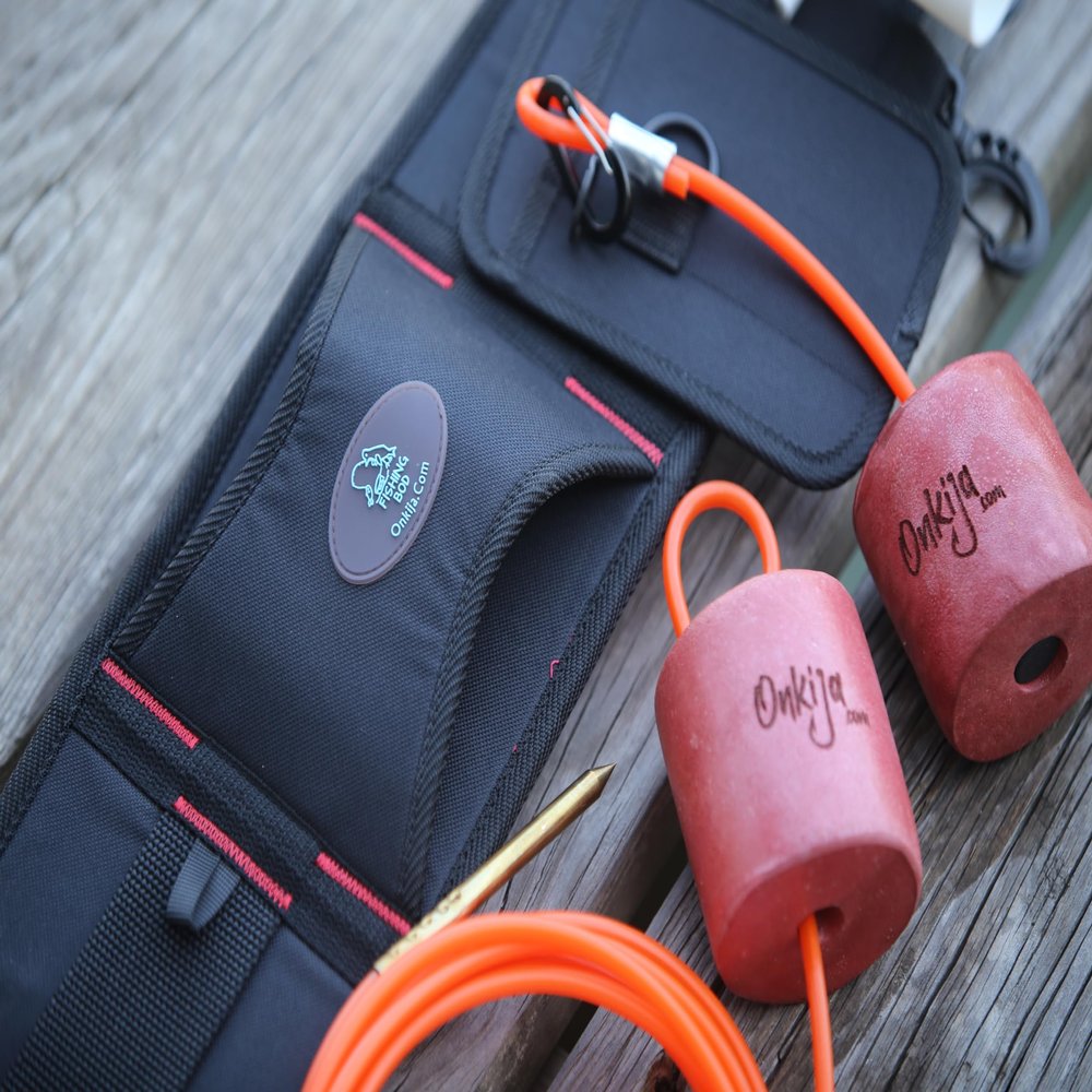 Onkija Wade Fishing Belt - Wading Belt Combo Deal Fishing Belt - Whitley Back-Pro, Stringer, Boga Float, Rod Holder, Wade Belt Pouch