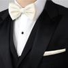 ZEYMINER Men Satin Bow Tie, Formal Tuxedo Suit Bowtie, Wedding Bow Tie, Children,Baby Boys & for Adults Adjustable Bowtie (ivory, L-(adults,full age)) view 2