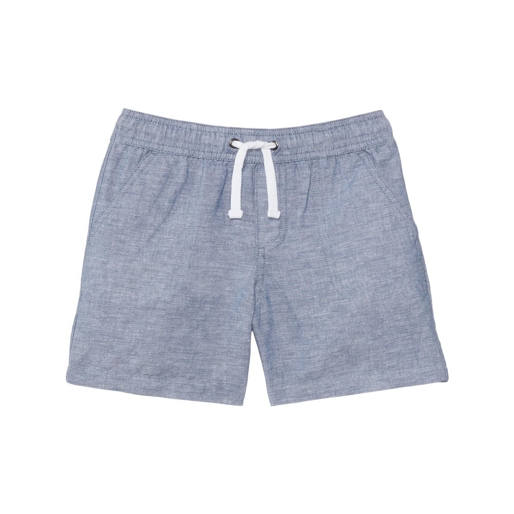 Janie and Jack Boys Chambray Pull On Short (Toddler/Little Big Kids), Blue 12