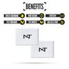 1 Pair Nxtrnd Sports Wristbands, Sweat-Absorbent Sweat Bands, Accessory for Football, Basketball, Tennis (White) view 3