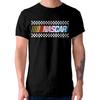NASCAR Checkered Flag Logo Men's and Women's Short Sleeve T-Shirt (Black, Large) view 1