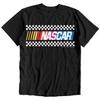 NASCAR Checkered Flag Logo Men's and Women's Short Sleeve T-Shirt (Black, Large) view 2