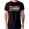 NASCAR Checkered Flag Logo Men's and Women's Short Sleeve T-Shirt (Black, Small) view 1
