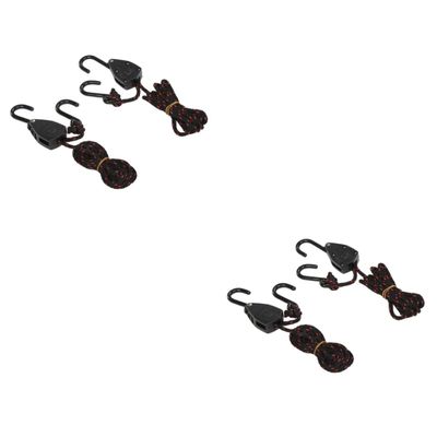 BESPORTBLE 4pcs Boat Tie Down Straps Ratchet Straps Kayak Canoe Bow Stern Rope Lock Heavy Duty Capacity