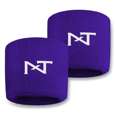 1 Pair Nxtrnd Sports Wristbands, Sweat-Absorbent Sweat Bands, Accessory for Football, Basketball, Tennis (Purple)