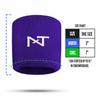 1 Pair Nxtrnd Sports Wristbands, Sweat-Absorbent Sweat Bands, Accessory for Football, Basketball, Tennis (Purple) view 4