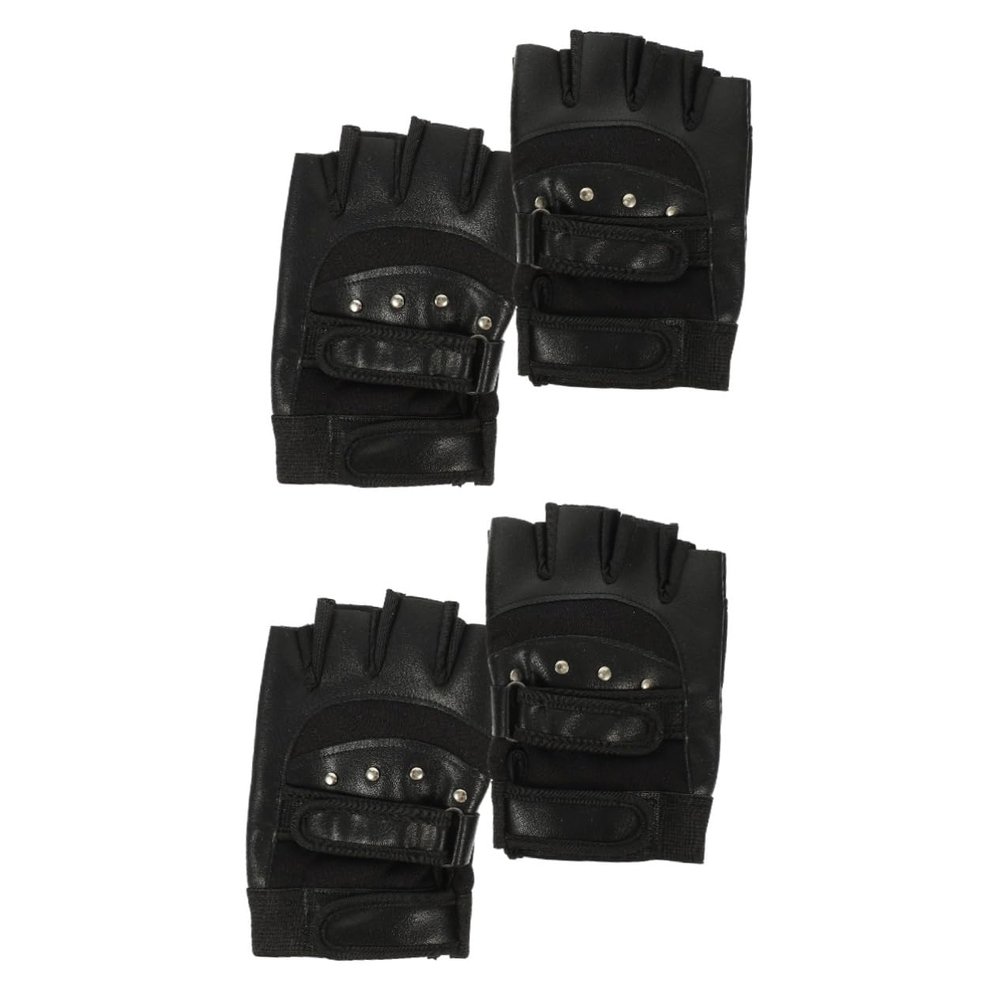 BESPORTBLE 2pairs Shock Absorption Fitness Gloves for Outdoor Sports Half Finger Design for Cycling Weightlifting and Running Activities