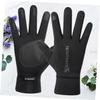 SUPVOX Windproof Touch Screen Gloves Black Winter Riding Gloves for Men Insulated Non-Slip Grip Outdoor view 2