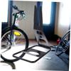 SUPVOX Metal Bike Parking Rack Lightweight and Portable Mountain Bike Stand for Easy Storage and Repair Display Black view 3