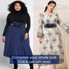 ALAIX Women's Wide Belt Stretchy Chunky Waist Belt Dress Belts Big Flower Cinch Belts Elastic Belts for Women view 3