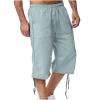 Men's Perfect Classic Fit Shorts Casual Elastic Waist Training Running Jogger Shorts Stretch Drawstring Summer Shorts Light Blue view 1