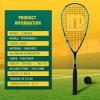 LUNNADE Carbon Squash Racket, Lightweight Tear Drop Squash Racquet with Ball Overgrip Damper and Bag view 4