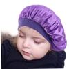 Angoily 3sets Soft Satin Kids Sleep Cap Elastic Night Headwear Wide-brimmed for Full Head 5pcs*3 view 2