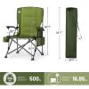 TIMBER RIDGE Oversized Folding Camping Chair High Back Heavy Duty for Adults Support up to 500lbs with Cup Holder, Side Pocket Cooler Bag view 3