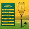 LUNNADE Carbon Squash Racket, Lightweight Tear Drop Squash Racquet with Ball Overgrip Damper and Bag view 4