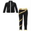 Aislor Girls Kids Ice Skating Suit Figure Skating Jacket Outerwear with Practice Leggings Ice Skating Pants Training Costume Type A Gold 8 Years view 3