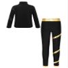 Aislor Girls Kids Ice Skating Suit Figure Skating Jacket Outerwear with Practice Leggings Ice Skating Pants Training Costume Type A Gold 8 Years view 4