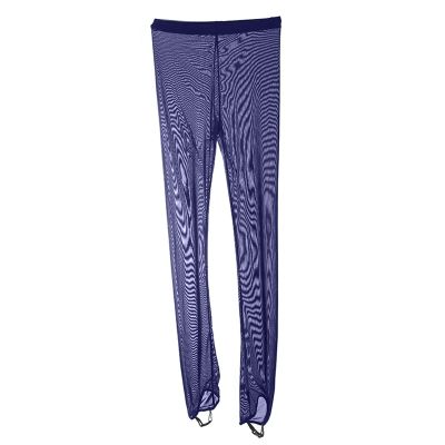 LIUHUO Ice Skating Tights Girls Mesh Breathable Compression Roller Skating Leggings Figure Skating Leggings Navy, Small