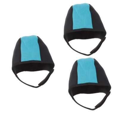 Yardwe 3pcs Outdoor Diving Swimming Hat Elastic Bathing Cap for Men Women Comfortable Fit for Swimming Surfing and Sun Underwater Diving Cover