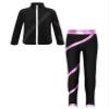 Aislor Girls Kids Ice Skating Suit with Practice Leggings & Jacket - Figure Skating Training Costume Type A Pink 8 Years view 3