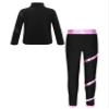 Aislor Girls Kids Ice Skating Suit with Practice Leggings & Jacket - Figure Skating Training Costume Type A Pink 8 Years view 4