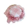 TTYAO REII Elegant Lolita Hair Accessories Women Yarn Lace Headpieces Pink Headwear for Birthday Prom Wedding Party (Mini Top Hat) view 1