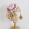 TTYAO REII Elegant Lolita Hair Accessories Women Yarn Lace Headpieces Pink Headwear for Birthday Prom Wedding Party (Mini Top Hat) view 2