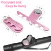 MoyanSuper Portable Pool Stick Holder - Weighted 4-Cue Claw Holder for Billiard Table, Pink view 2