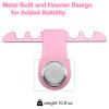 MoyanSuper Portable Pool Stick Holder - Weighted 4-Cue Claw Holder for Billiard Table, Pink view 3