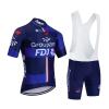 2024 pro Team Groupama FDJ Cycling Jersey Set,Summer Cycle Shirt MTB Bike Clothing Bib Short Kits 9D Gel Pad (L) view 1