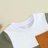 Thorn Tree Toddler Baby Boys Summer Clothes Set Pull On Crewneck T-Shirt & Shorts Patchwork Outfits Suit view 3