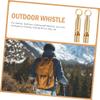 BESPORTBLE 4pcs Retro Brass Whistle Keychain for Outdoor Survival Referee Whistle Compact Design for Hiking Camping Sports and Emergency Situations view 2