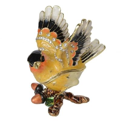 LiuliuBull Golden Finch Bird Trinket Jewelry Box, Bird Figures, Vintage Decoration, Creative Gifts