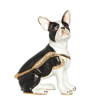 Terrier Dog Trinket Jewelry Box, Bejeweled, Figurine, Birthday Present