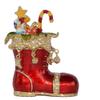 LiuliuBull Santa's Boot and Presents Trinket Box, Christmas Stocking Enamelled Jewelry Holder, Xmas Shoes Gifts view 3