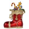 LiuliuBull Santa's Boot and Presents Trinket Box, Christmas Stocking Enamelled Jewelry Holder, Xmas Shoes Gifts view 4