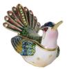 LiuliuBull Hummingbird Trinket Box, Metal Alloy Jewelry Container, Bird Figurines Gift for Her view 1