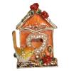 LiuliuBull Birdhouse Treasured Trinket Box, Metal Jewelry Holder, Bird Decoration, Tabletop Organizer view 1