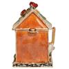 LiuliuBull Birdhouse Treasured Trinket Box, Metal Jewelry Holder, Bird Decoration, Tabletop Organizer view 2