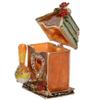 LiuliuBull Birdhouse Treasured Trinket Box, Metal Jewelry Holder, Bird Decoration, Tabletop Organizer view 3
