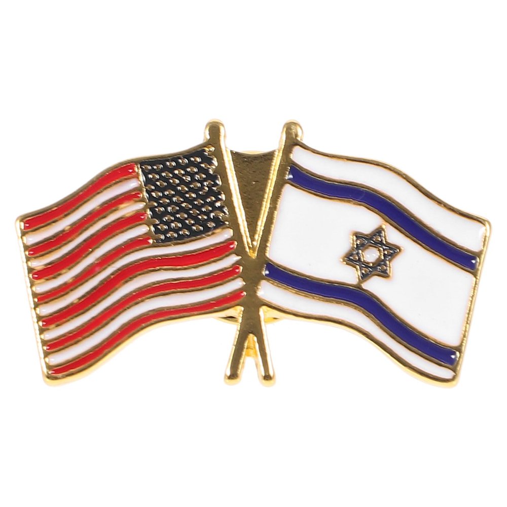 America Flag Lapel Pin, American Us Flag Friendship Pin United States Patriotic Usa Israeli Badge Corsage Breastpin Souvenir for Clothes Tie Hat Cuff Bag
