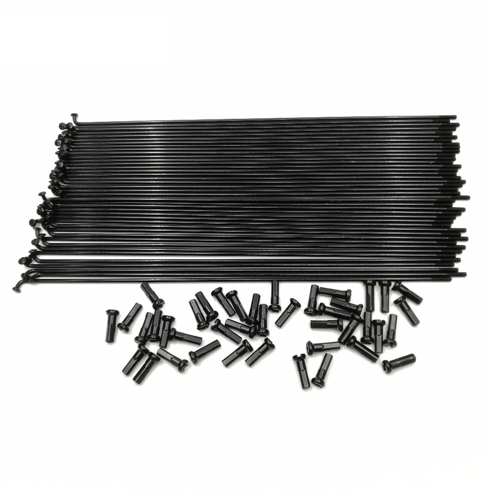 ESSISH Bicycle Spokes 14 G 2.0 Mm Diameter Spokes Cylinder Black Color J-Bend Mountain Bike Spokes Cycling Road Bicycle Spokes for Bicycle Wheels for Mountain Bike 700C Wheels (Color : 276mm)