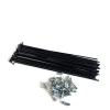 Bicycle Spokes E-Bike Bicycle 13G High-Carbon Steel Spokes and /130/137/190/204/209/210/214/220/243/250 Mm Knitting for Mountain Bike 700C Wheels (Color : Black 13G 130mm 5set) view 1