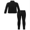 Aislor Girls Kids Ice Skating Suit Figure Skating Jacket Outerwear with Practice Leggings Ice Skating Pants Training Costume # Black-1 10 Years view 2