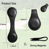 Adhere 2pcs Golf hat Clips Leather Golf hat Clips Golf Marker Holder with Strong Magnetic Vegan Leather Golf Without Ball Markers. (Black+Brown) view 2