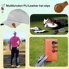 Adhere 2pcs Golf hat Clips Leather Golf hat Clips Golf Marker Holder with Strong Magnetic Vegan Leather Golf Without Ball Markers. (Black+Brown) view 3