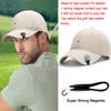 Adhere 2pcs Golf hat Clips Leather Golf hat Clips Golf Marker Holder with Strong Magnetic Vegan Leather Golf Without Ball Markers. (Black+Brown) view 4