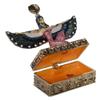 LiuliuBull Egyptian Goddess Winged Isis Statue Golden Trinket Jewelry Box Figurine Miniature Birthday Gifts Ring Container view 3